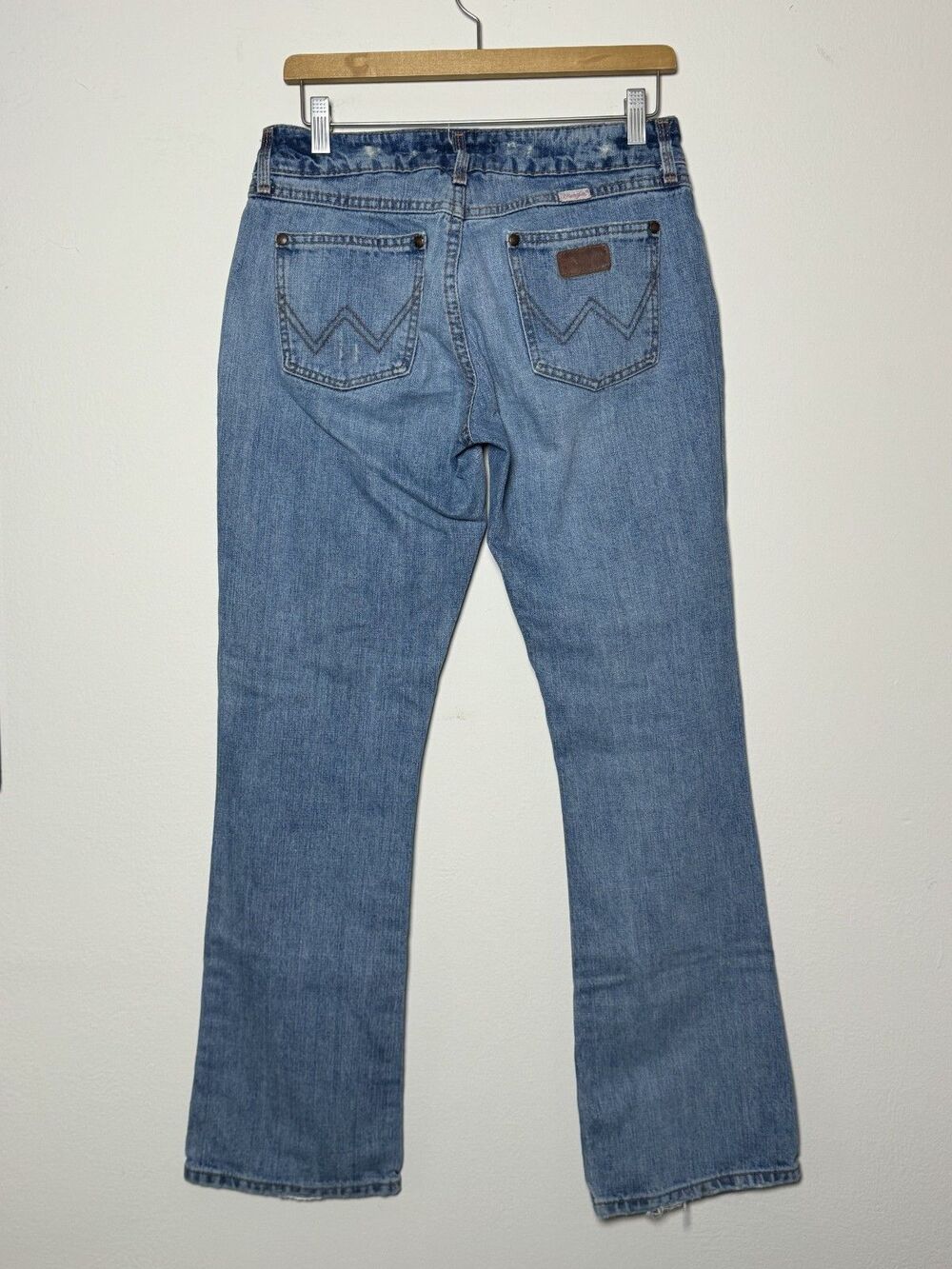 Wrangler Vintage Pink Label Bootcut Jeans Women 7/8x32 Med Wash 100% Cotton Y2K - Picture 4 of 12